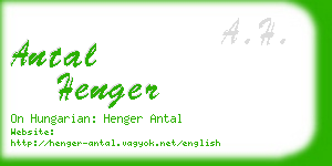 antal henger business card